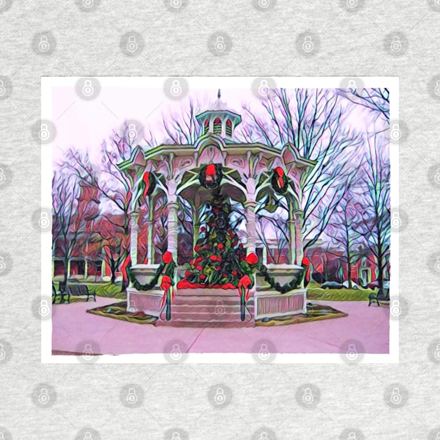 Town Square - Gazebo - Christmas Tree by Fenay-Designs